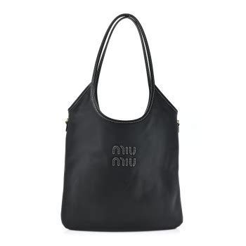 MIU MIU Nappa Ivy Bag Travertine Stone 